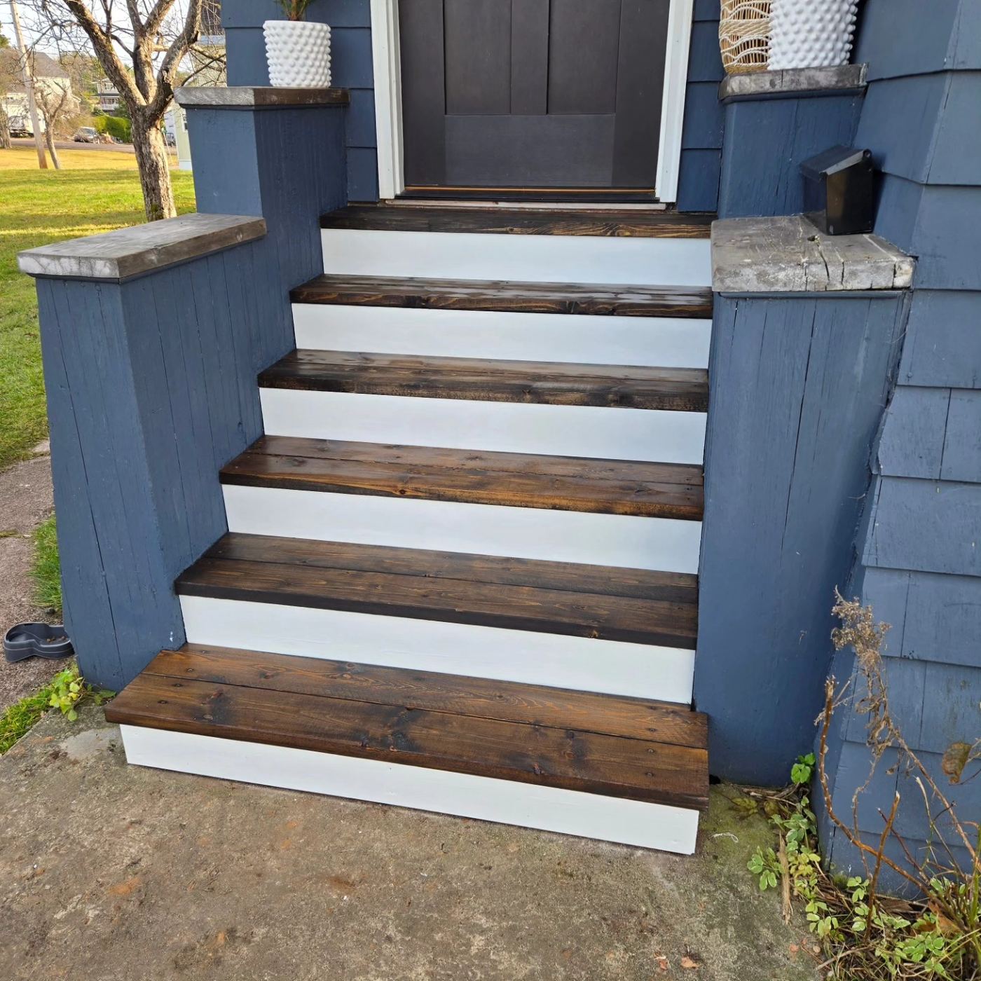 Custom porch steps — finish carpentry